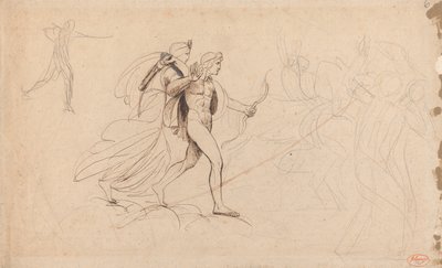 Apollo en Diana voor "De vernietiging van Niobe