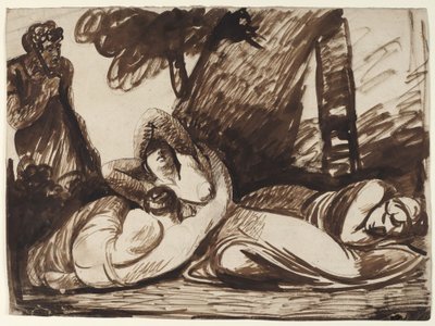 Cimon en Iphigenia: scène uit Boccaccio’s Decameron door George Romney