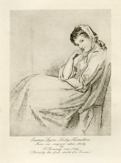 Emma Lady Hamilton door George Romney