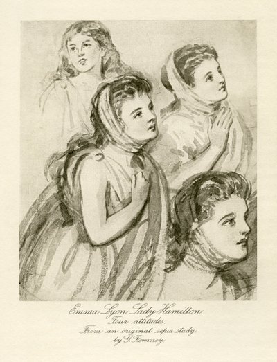 Emma Lady Hamilton door George Romney