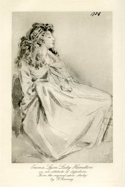 Emma Lady Hamilton door George Romney