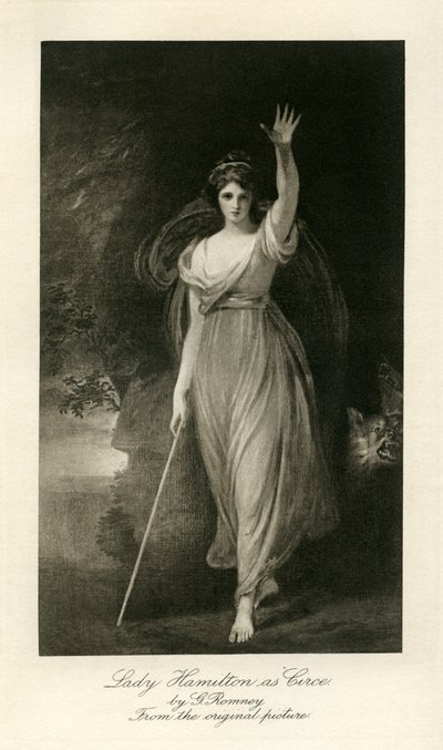 Emma Lady Hamilton door George Romney