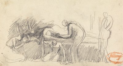 Figurencompositie studie 23 door George Romney