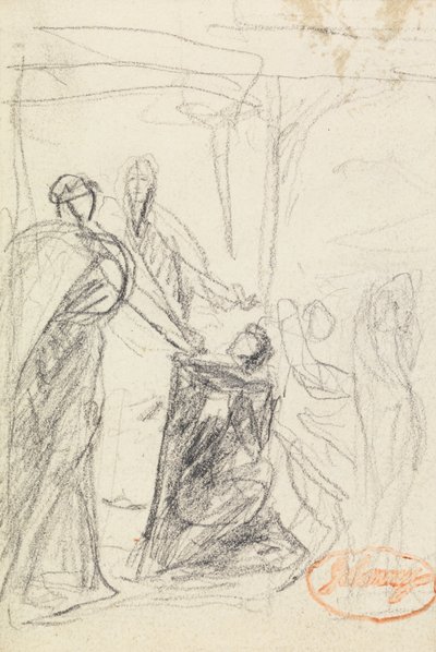 Figurencompositie Studie 40 door George Romney