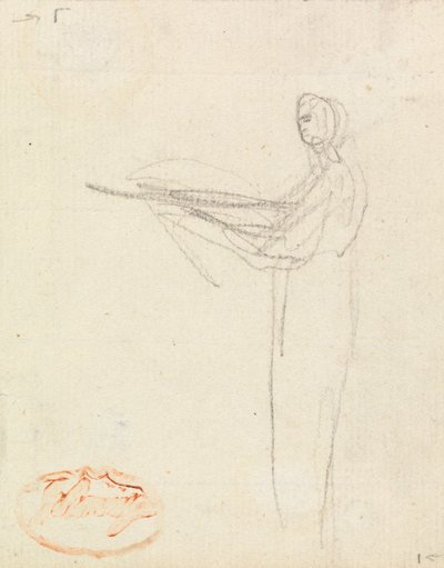 Figurenstudie twaalf door George Romney