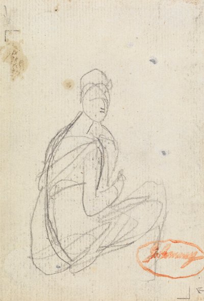 Figurenstudie van een vrouw door George Romney