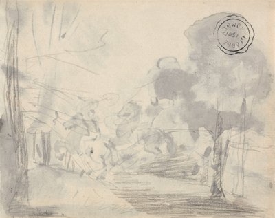 Glade van bomen door George Romney