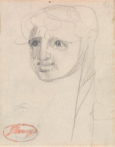 Hoofd van een meisje door George Romney