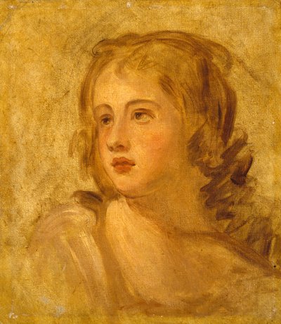 Hoofd van een vrouw door George Romney