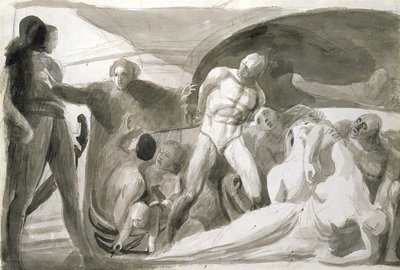 Howard bezoekt een Lazaretto door George Romney