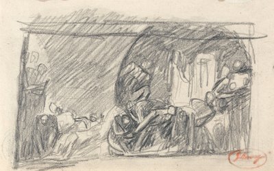 Howard op bezoek in de gevangenis door George Romney