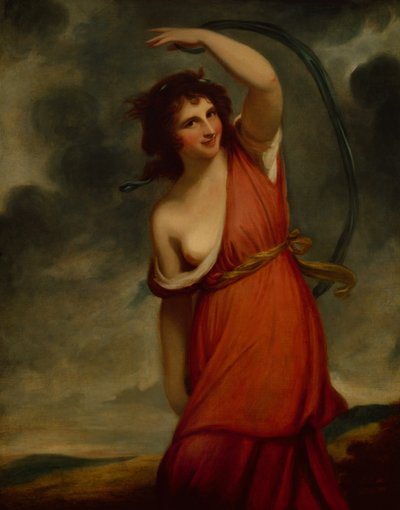 Lady Hamilton als Vrolijkheid door George Romney