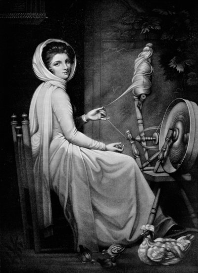 Lady Hamilton als De Spinster, ca. 1782, 1912 door George Romney