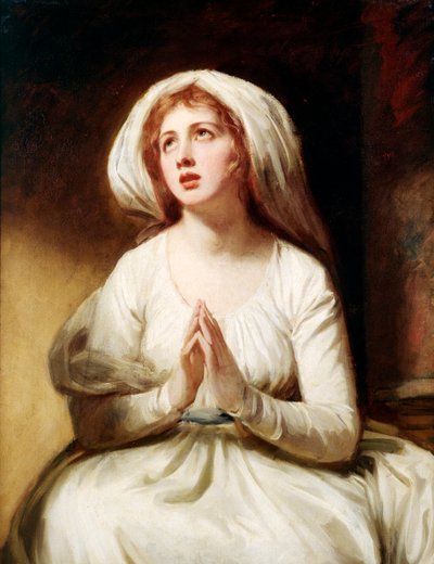Lady Hamilton in Gebed, c.1782-86 door George Romney