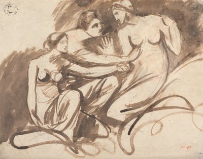 Macbeth: Drie heksen door George Romney