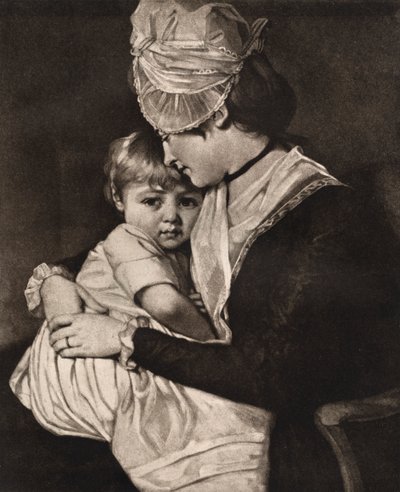 Mevrouw Carwardine en kind, c1775, 1912 door George Romney