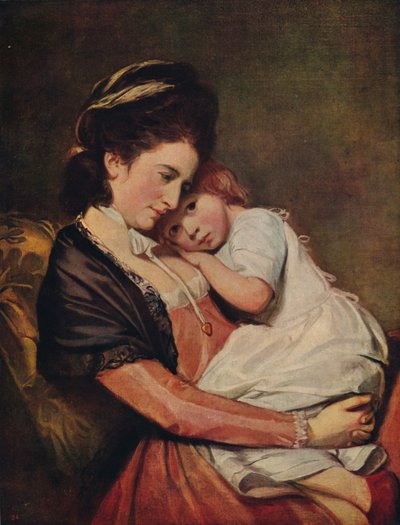 Mevrouw Johnstone en haar zoon, 1775-1780, ca. 1915 door George Romney