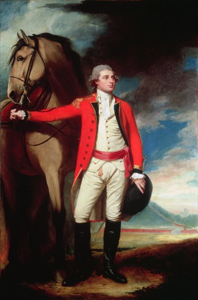 Portret van majoor James Hartley door George Romney