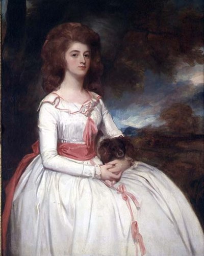 Portret van mevrouw Moody door George Romney