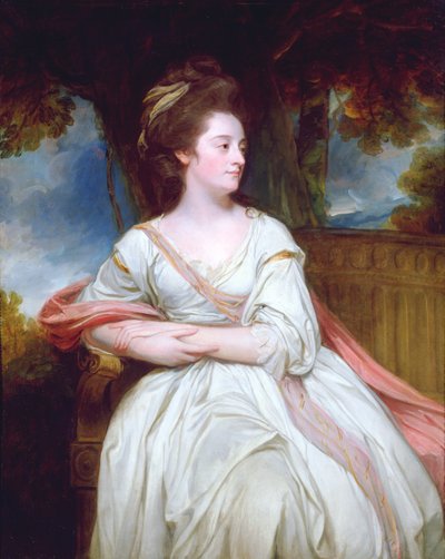Portret van Mevrouw North door George Romney
