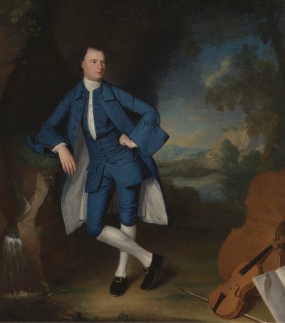 Portret van een man door George Romney