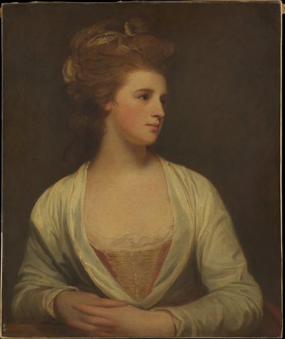 Portret van een vrouw, vermoedelijk Emily Bertie Pott (overleden in 1782) door George Romney