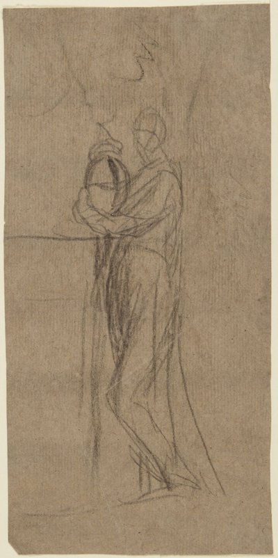 Portretstudie van een staande vrouw door George Romney