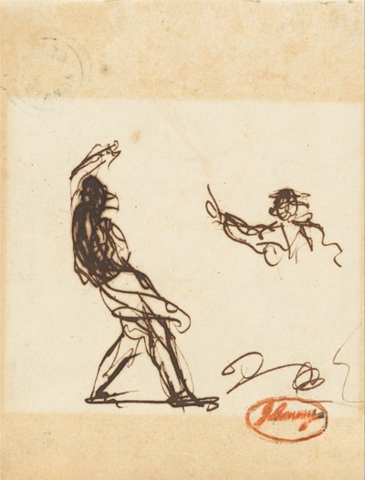 Mogelijk Afdaling van Odin of Bolingbroke en Verschijning door George Romney