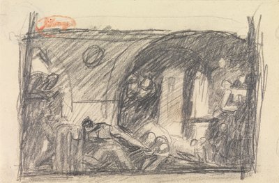 Gevangenisscène door George Romney