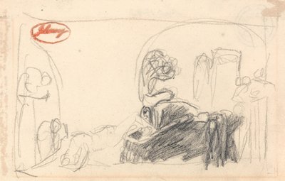 Gevangenisscène door George Romney