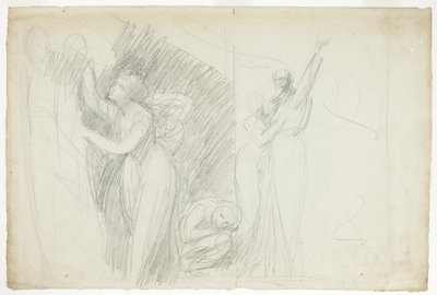 Prospero, Miranda en Caliban, uit De Storm door George Romney
