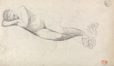 Liggend naakt door George Romney