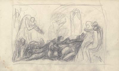 Schetsboek tekening door George Romney