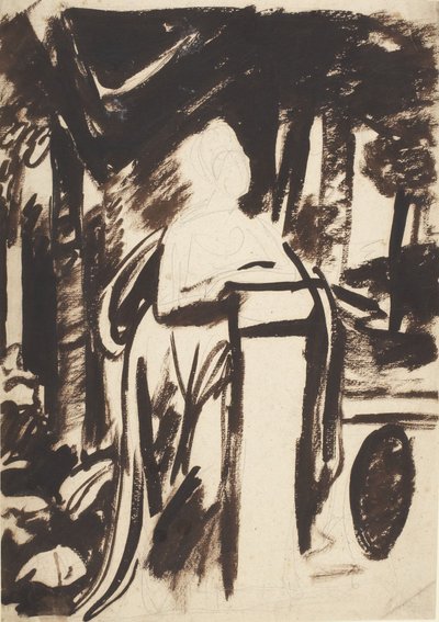 Studie voor het portret van Lady Elizabeth Monson door George Romney