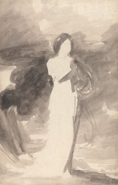 Studie van een Staande Dame door George Romney