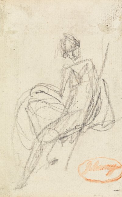 Studie van een Zittende Vrouw door George Romney