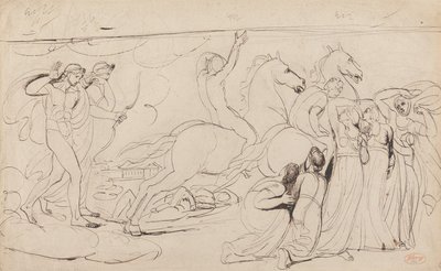 De vernietiging van de kinderen van Niobe door George Romney