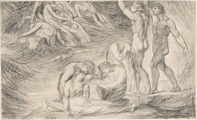 Viola Overleeft het Schipbreuk voor de Kust van Illyria, uit "Twelfth Night" door George Romney
