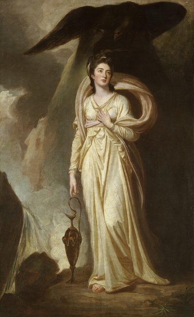 Vicomtesse Bukeley als Hebe, ca. 1775 door George Romney