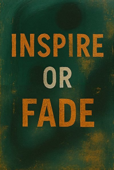 INSPIRE OR FADE, 2025 (acryl op doek) door George Rosaly