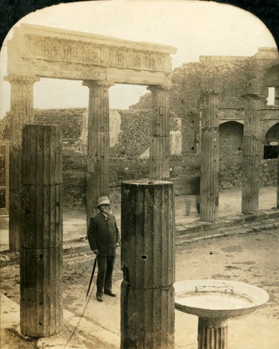 Driehoekig forum, ruïnes van Pompeii, Italië door George Rose