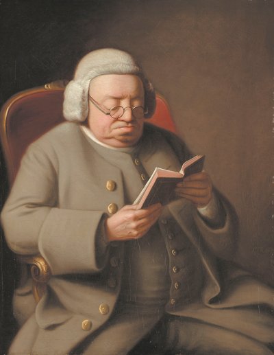 Portret van Isaac Brodeau die een Boek Leest, 18e eeuw door George Roth