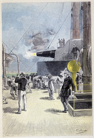 Een eerste schot op blanco vertrekt vanuit de toren (pagina 277) in "L