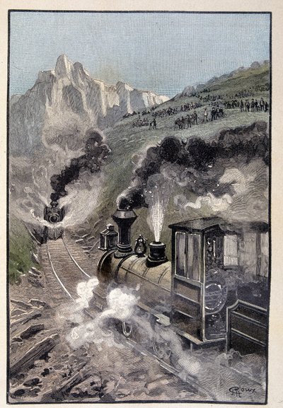 Persoon op de locomotief (pagina 435) in 