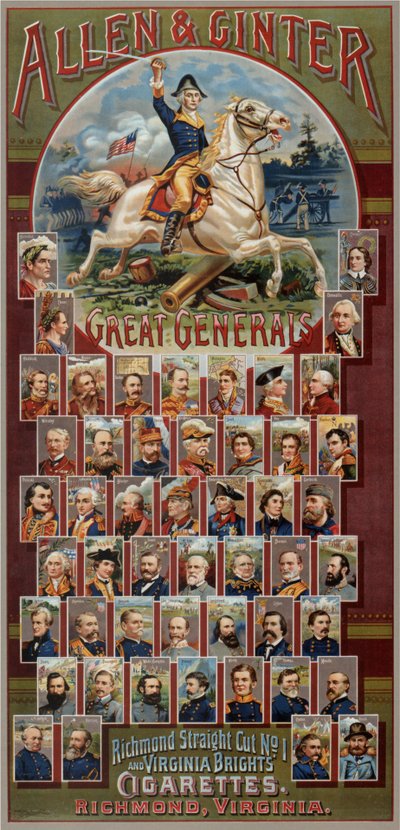 De Grote Generaals serie voor Allen & Ginter Cigarettes Brands door George S. Harris