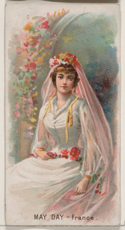 Meidag, Frankrijk, uit de Holidays-serie N80 voor Duke merk sigaretten, 1890 door George S. Harris and Sons