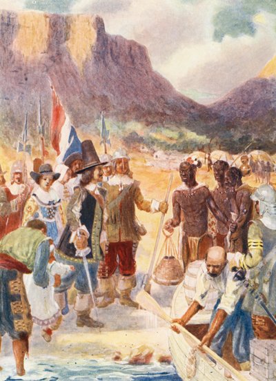 De landing van Van Riebeck door George Salisbury Smithard