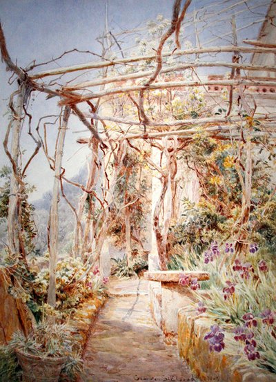 Iris onder de pergola door George Samuel Elgood