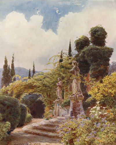 Italiaanse Tuinen: Poort, Villa Arson door George Samuel Elgood