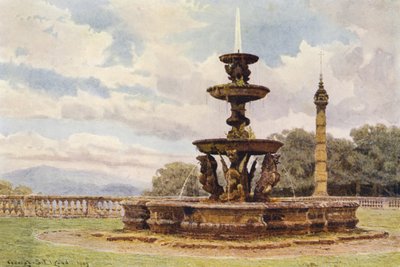Italiaanse tuinen: De drakenfontein, Villa Mondragone door George Samuel Elgood